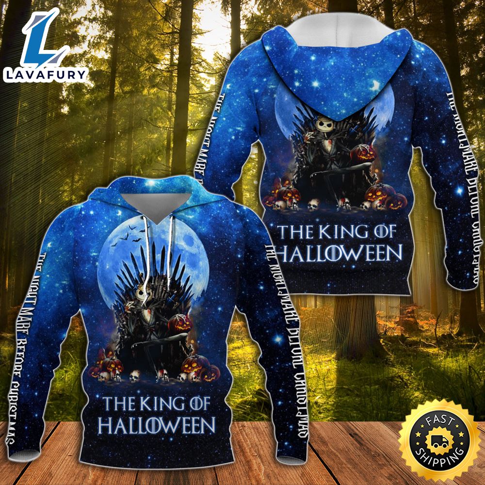 Jack Skellington The King Of Halloween 3d All Over Print Hoodie