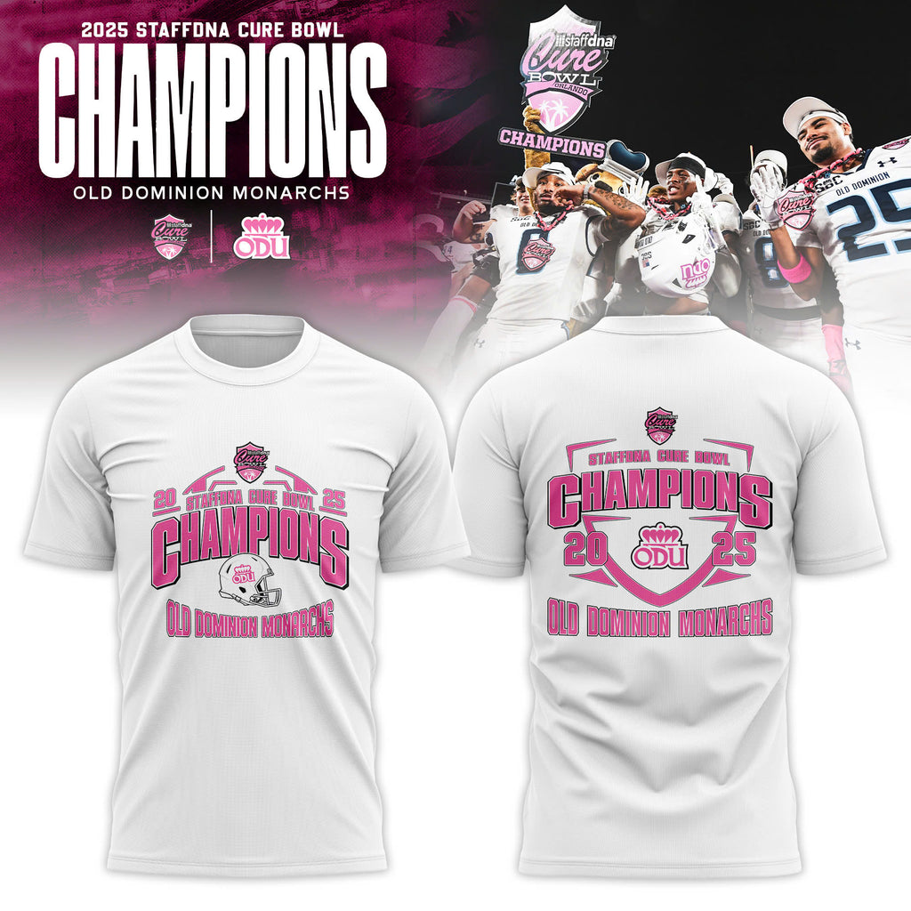 Old Dominion Monarchs 2025 Cure Bowl Champions T-shirt