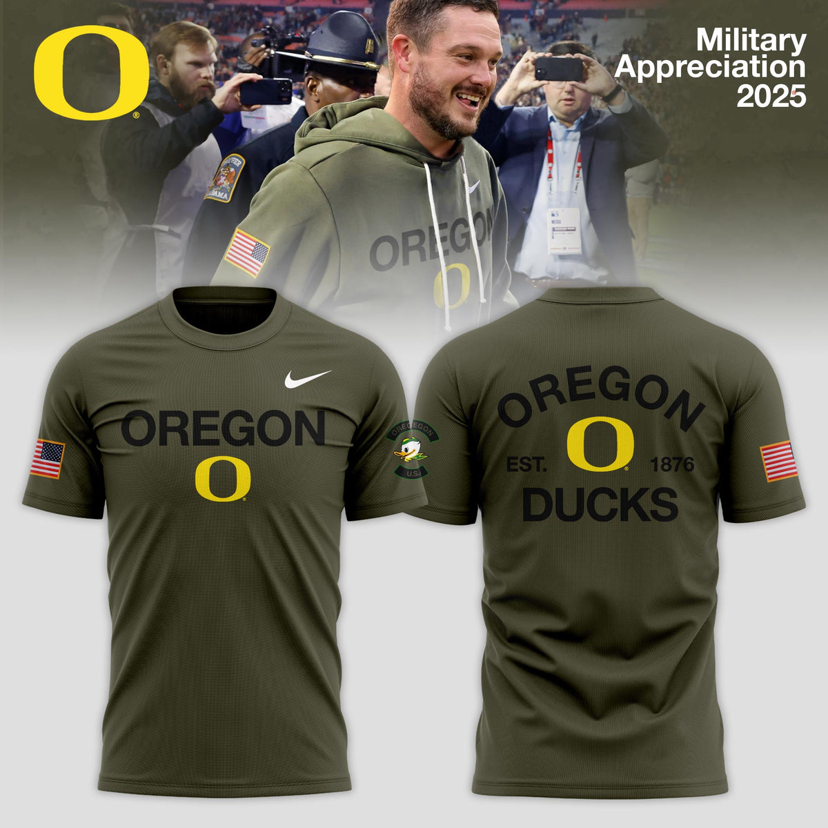 Oregon Ducks 2025 Military Appreciation Limited Edition T-shirt