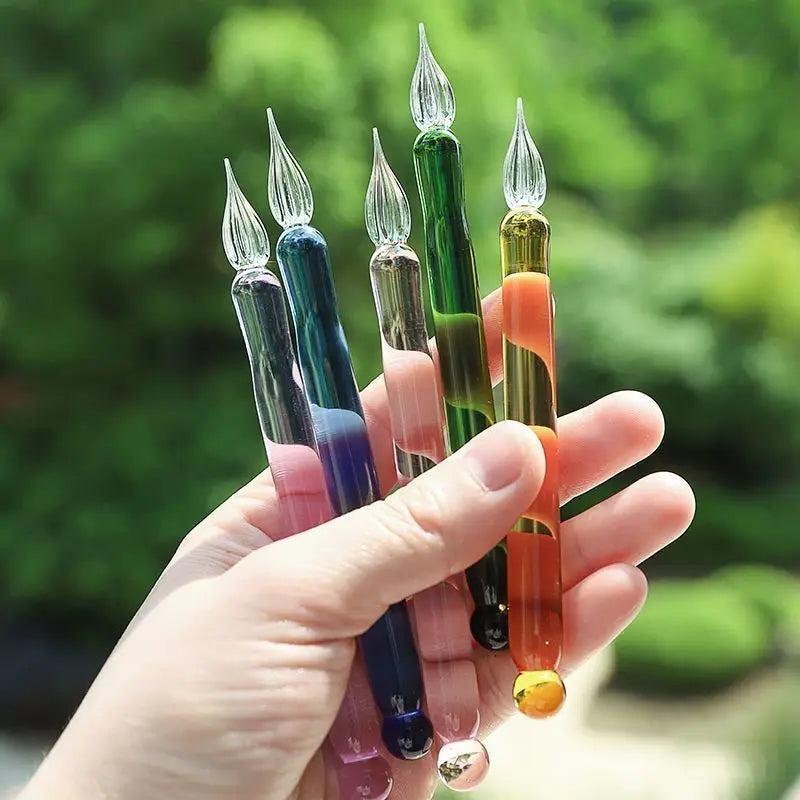 New Color Glass Dip Pen Business Gift Pen Student Calligraphy Pen