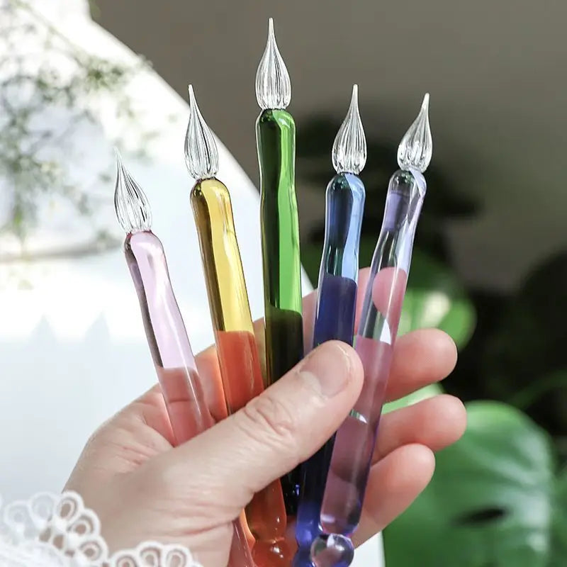 New Color Glass Dip Pen Business Gift Pen Student Calligraphy Pen