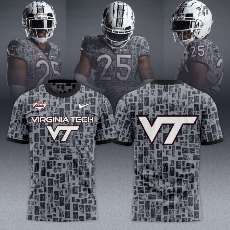 Virginia Tech Hokies 2025 Gray Camo Limited Edition T-shirt
