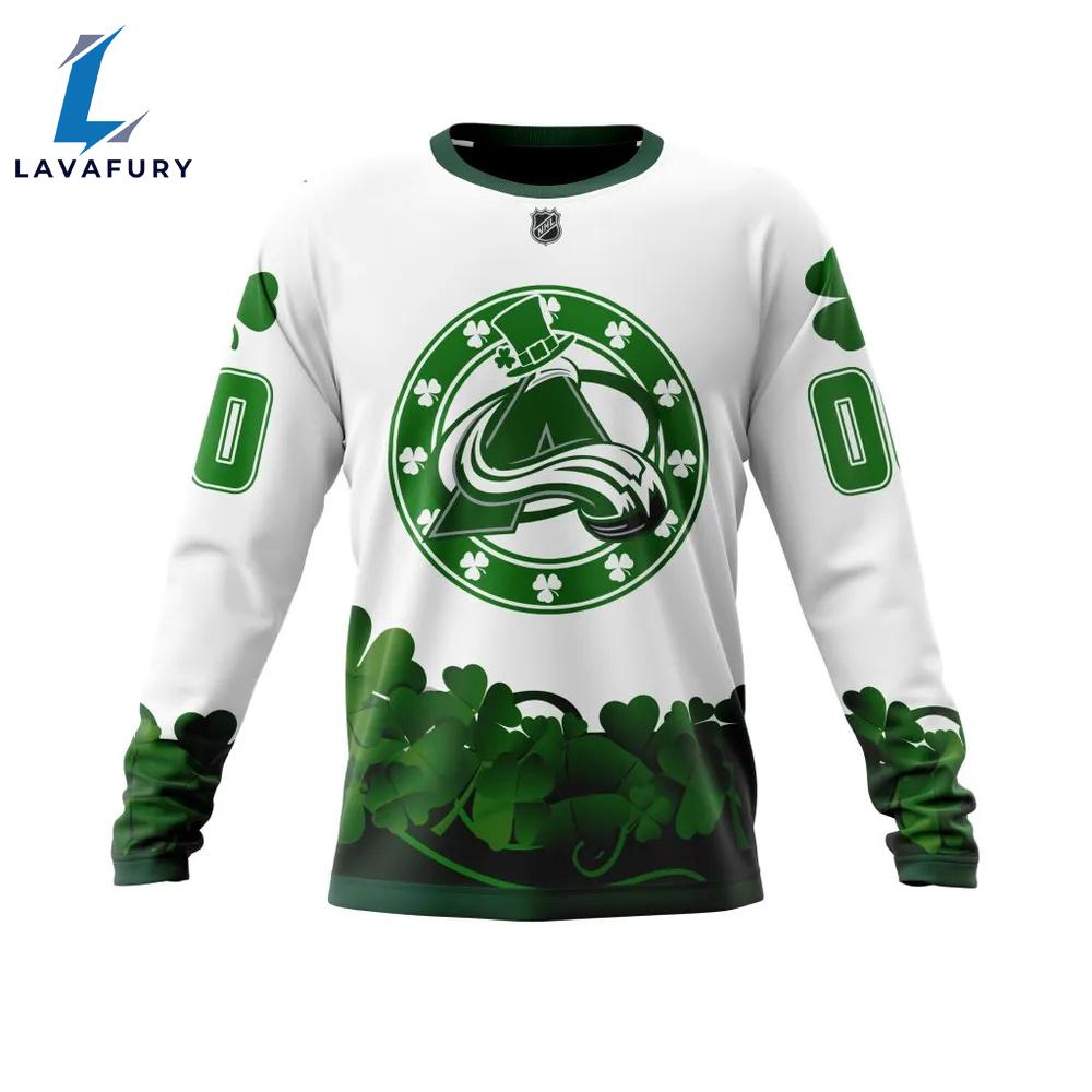 Colorado Avalanche Happy St.Patrick Days Jersey Long Sleeved Sweatshirt