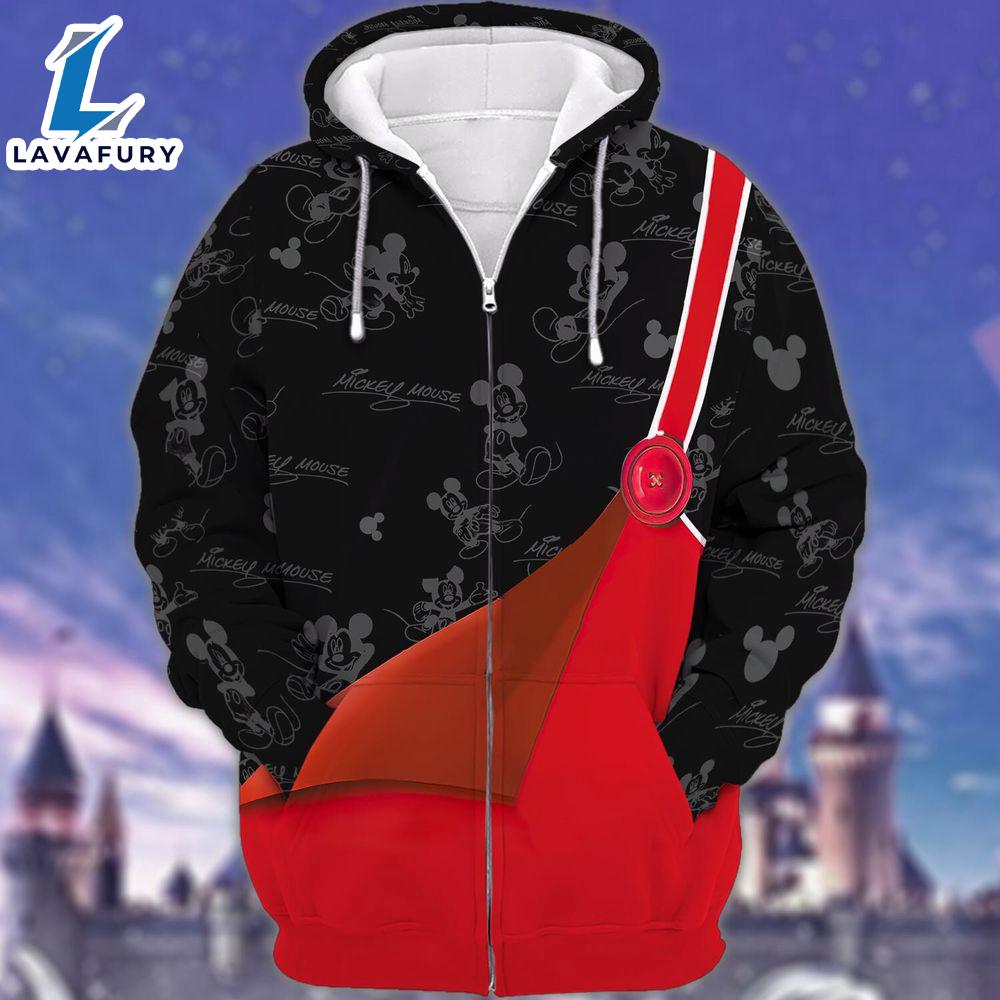 Costume Mickey, Halloween Cosplay Costume, Disney 3D Hoodie - Gift for Mickey Fans