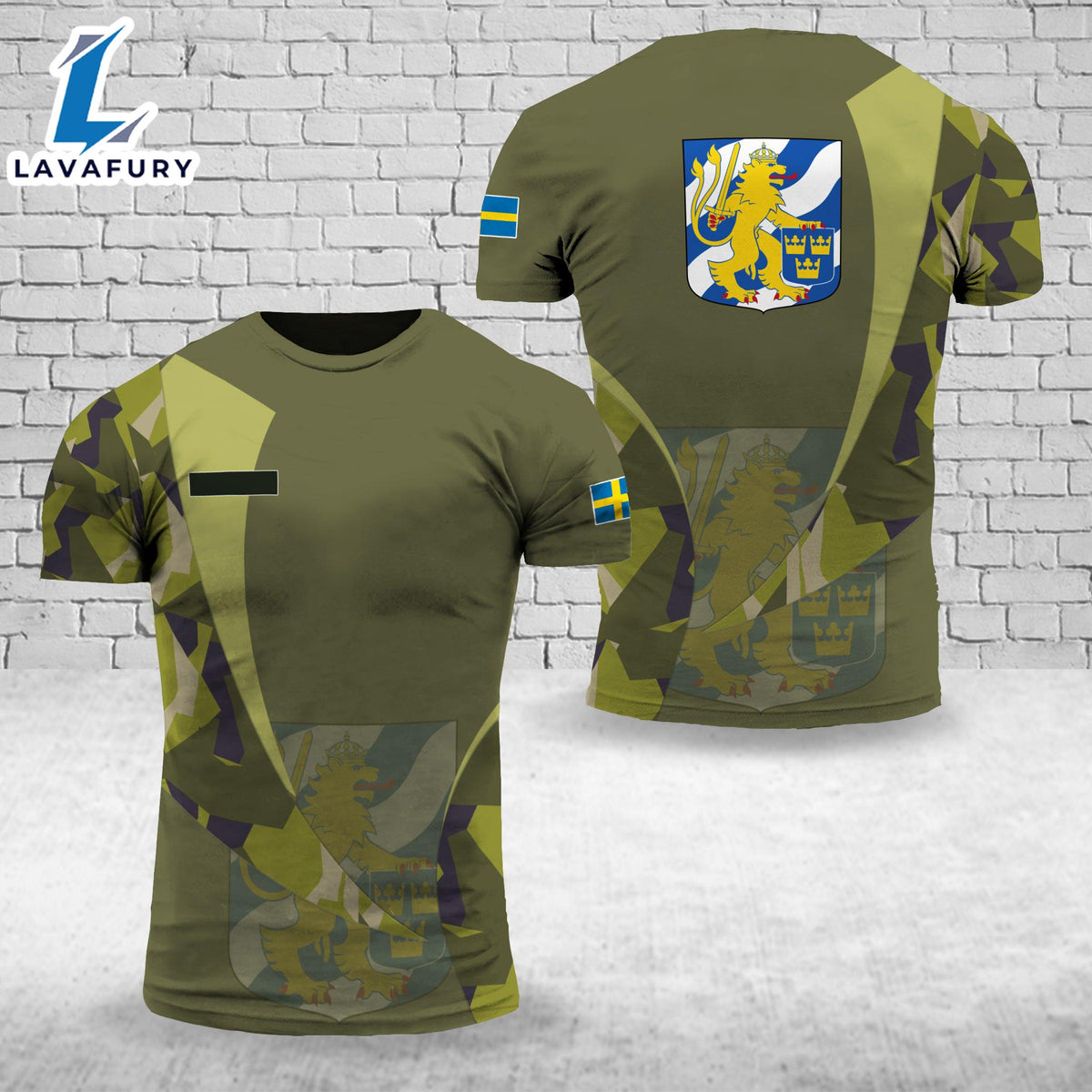 Custom Name Sweden Gothenburg T-Shirt 3D 4th Of July Shirt