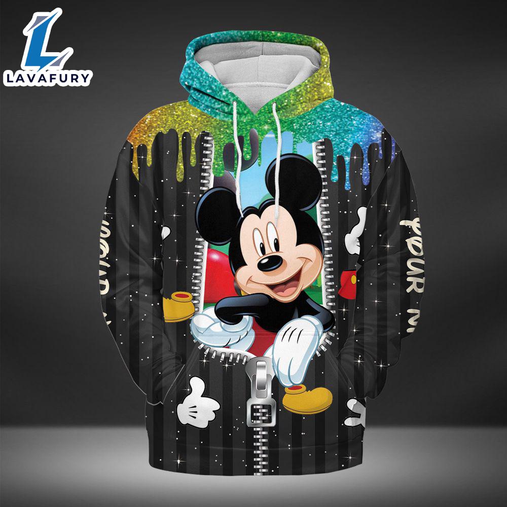 Disney Mickey Hoodies 3D Shirt, Mickey Mouse Pullover Hoodie - Gift for Mickey Fans