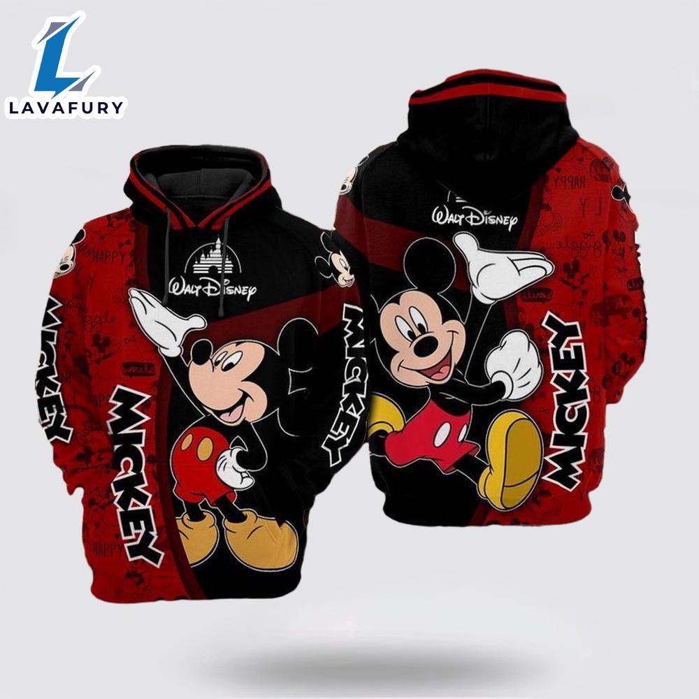 For Mickey Mouse Lovers Inviting Posture 3D Hoodie - Mickey 3D Shirts Gift