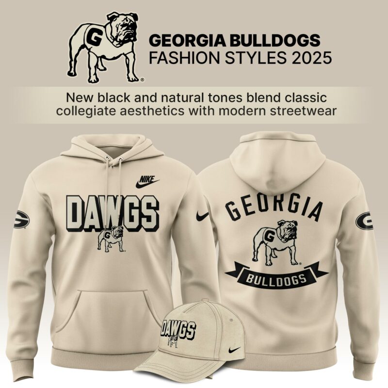 Georgia Bulldogs Bold Fashion 2025 Limited Edition Hoodie - Natural