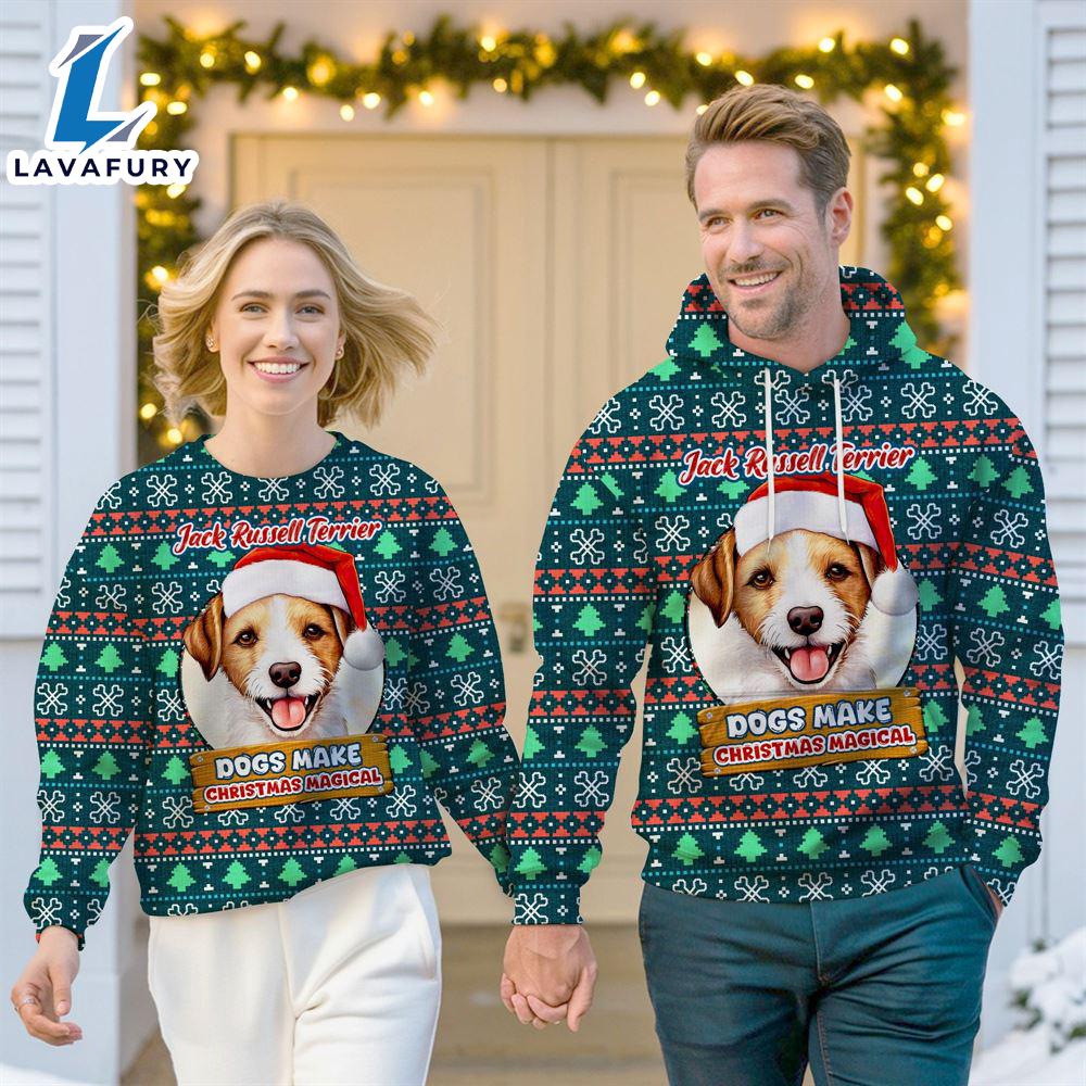 Jack Russell Terrier Dog Make Christmas Magical Christmas Sweatshirt & Hoodie Gift Christmas