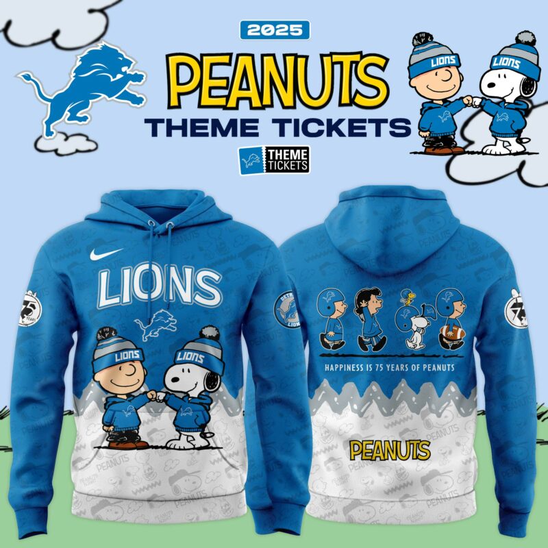 _ Detroit Lions x Peanuts Limited Editions 2025 Hoodie