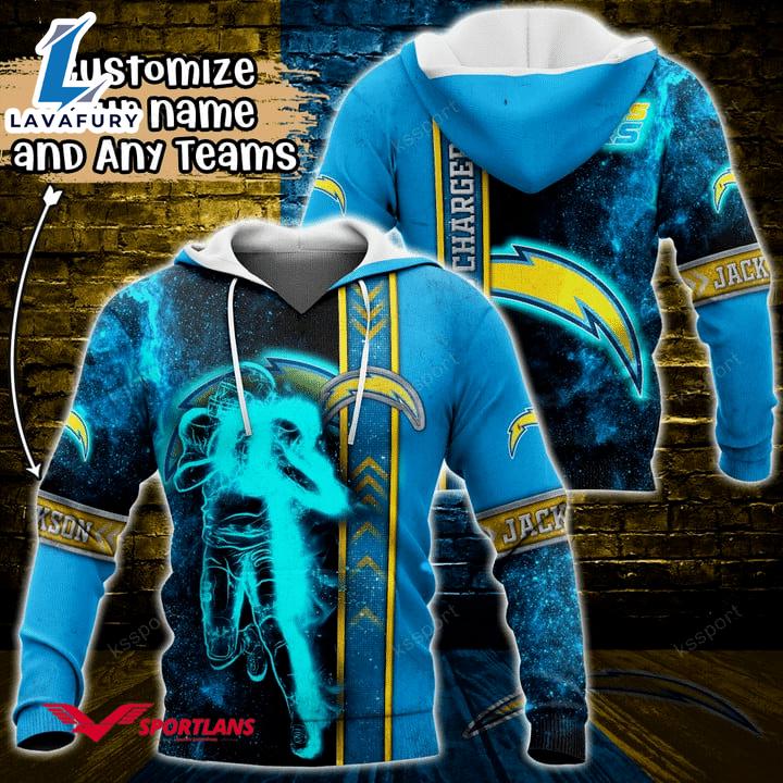 Los Angeles Chargers NFL Custom Name 3D Hoodie Teams Shirt For Fans Gift Sport