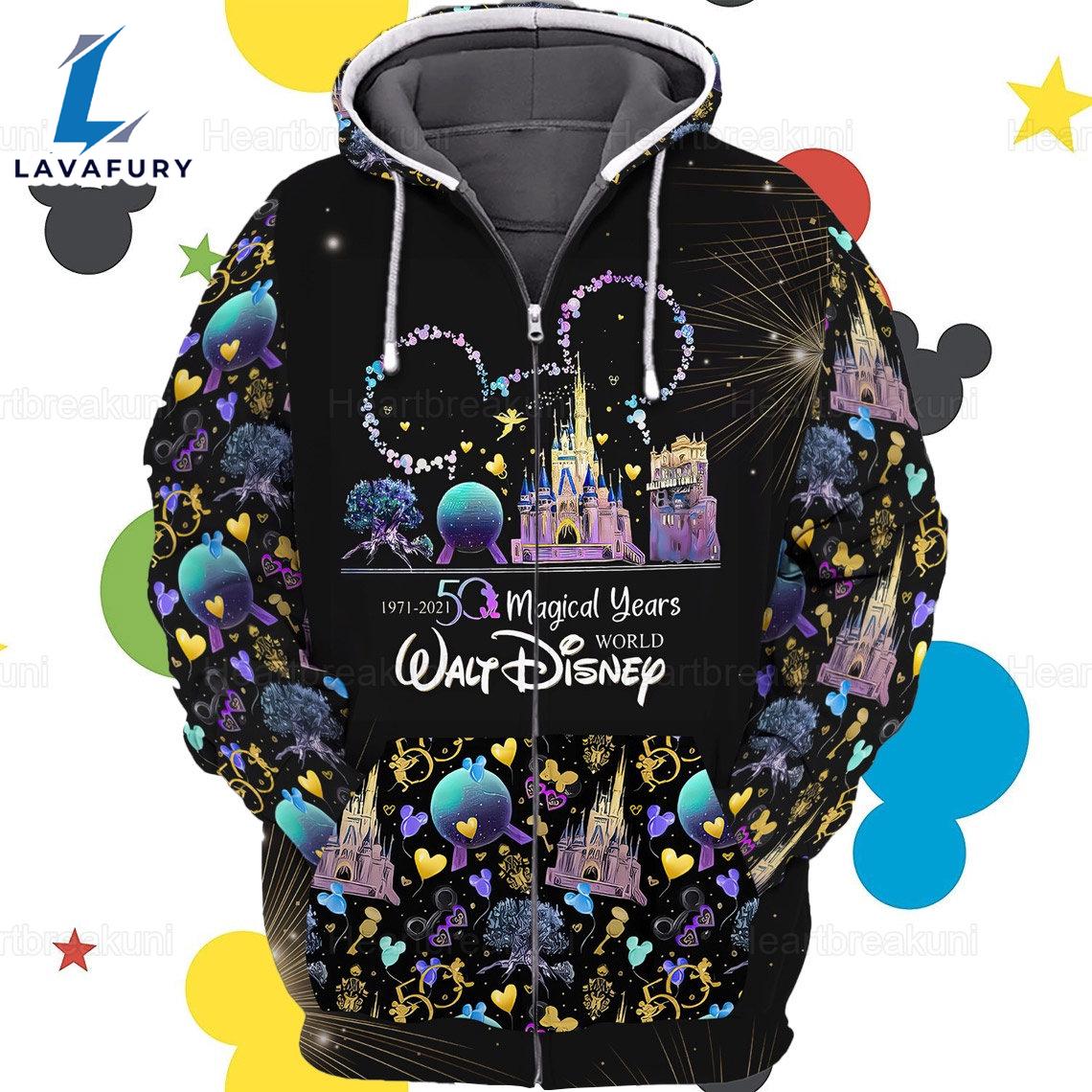 Mickey 3D Hoodie, 50th Anniversary Walt Disney World Shirt - Gift for Mickey Fans