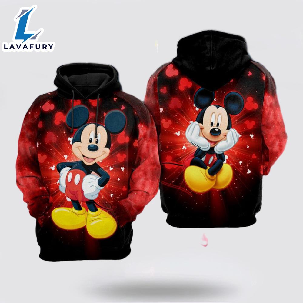 Mickey Mouse Bling Unisex 3D Hoodie - Mickey 3D Shirts Gift