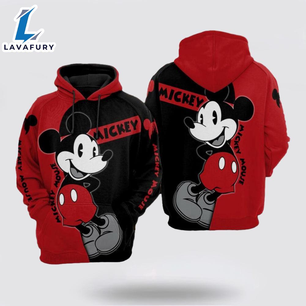 Mickey Mouse Over Print 3D Hoodie Classic Hoodie Comfort - Shirts Gift for Mickey Fans