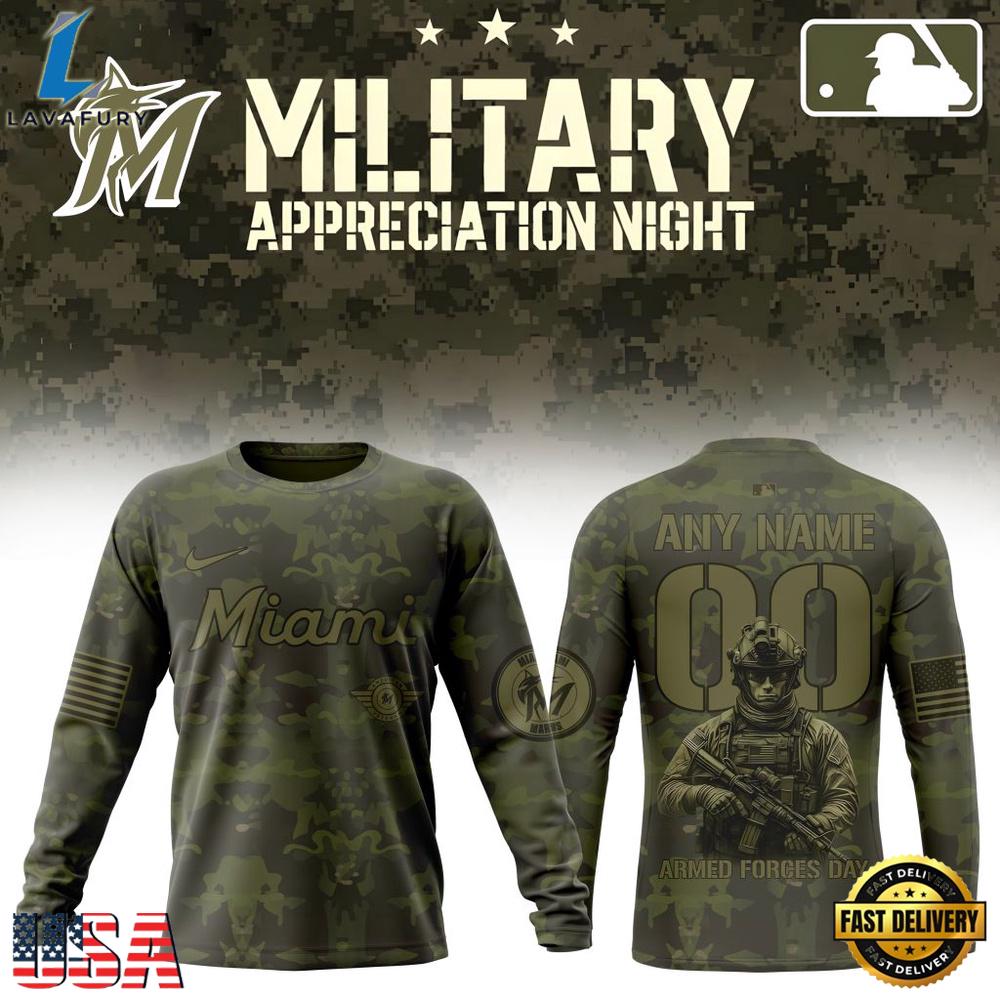 MLB Miami Marlins Military Appreciation Month T Shirt, Hoodie, Sweatshirt