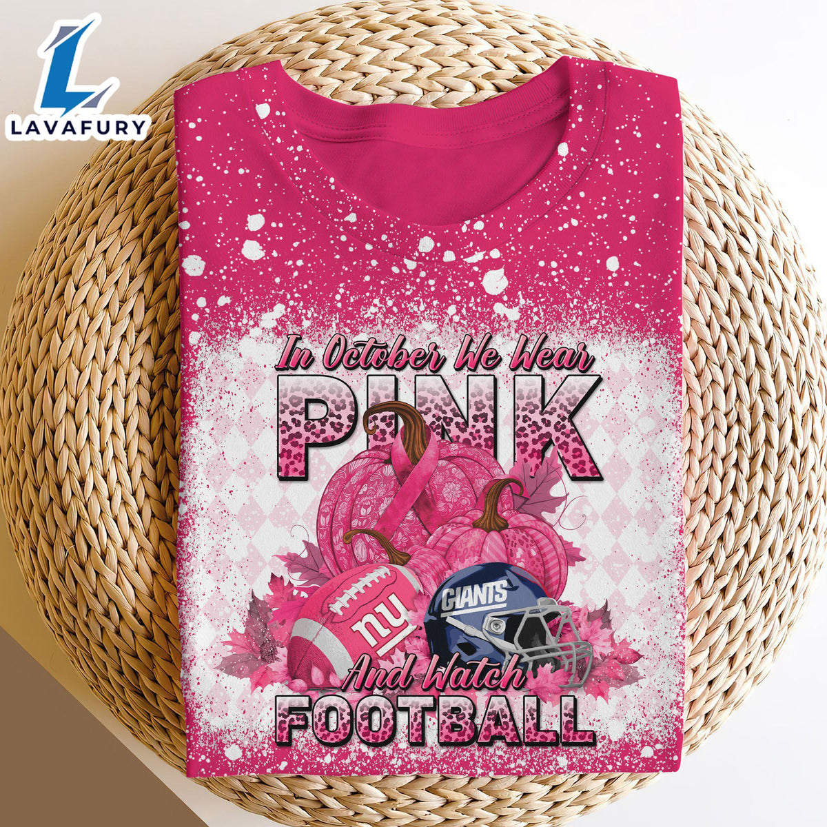 New York Giants Bleached Cancer Awareness, Sport Shirts For Fan Gift Summer