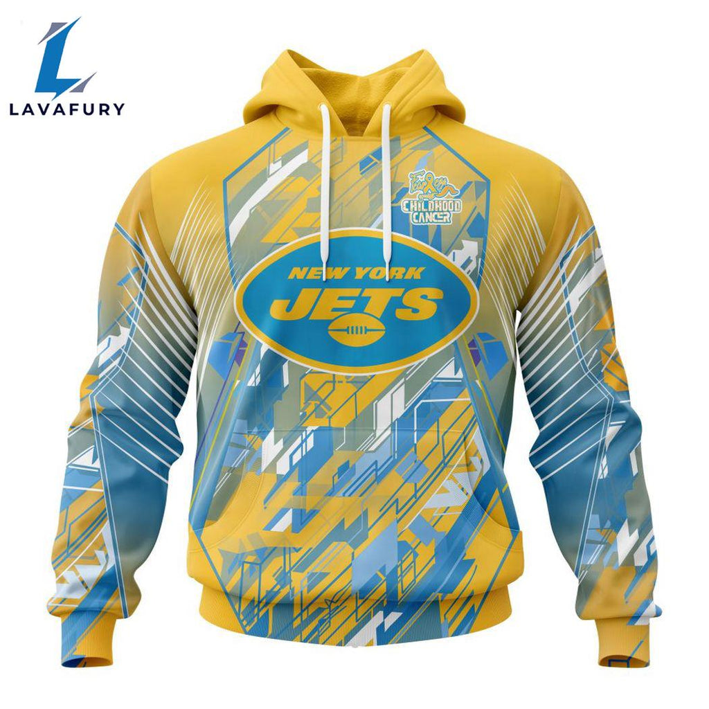 Personalized NFL New York Jets Fearless Against Childhood Cancers Hoodie Gift Sport