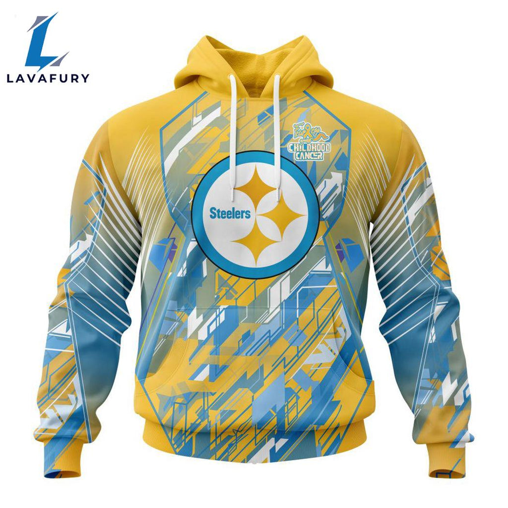 Personalized NFL Pittsburgh Steelers Fearless Against Childhood Cancers Hoodie Gift Sport