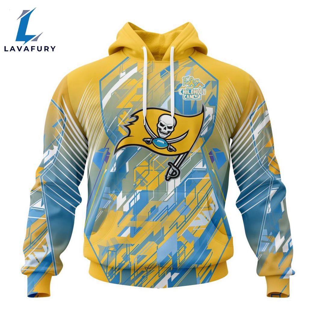 Personalized NFL Tampa Bay Buccaneers Fearless Against Childhood Cancers Hoodie Gift Sport