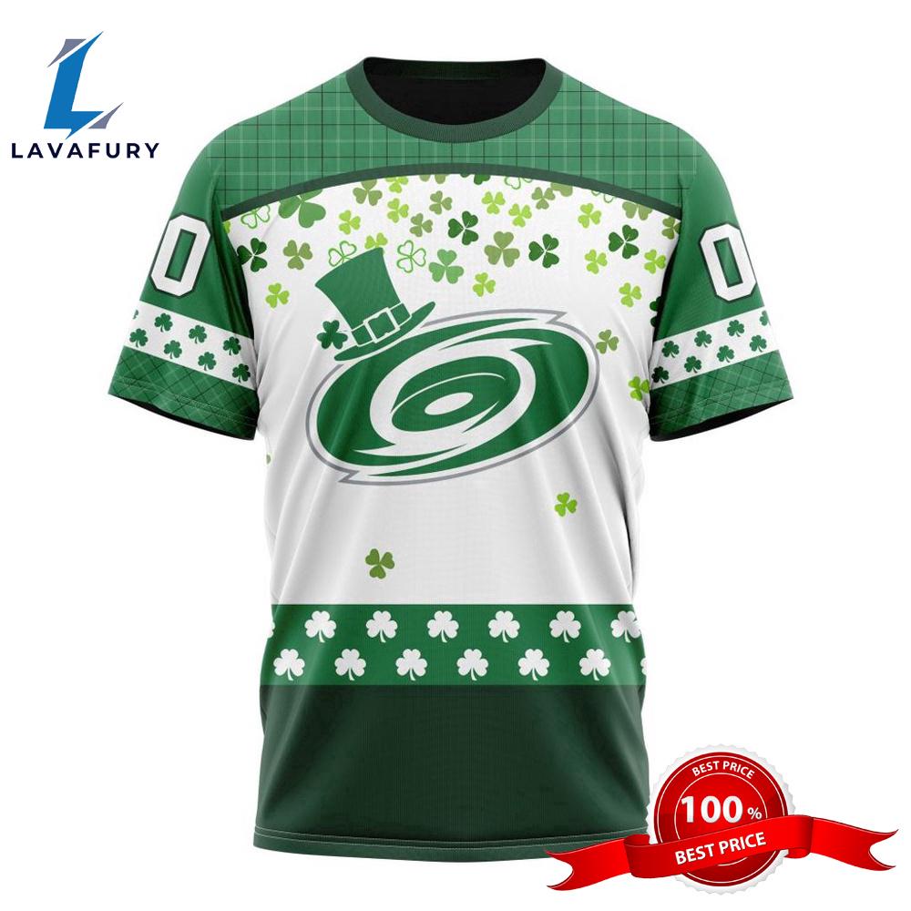 Personalized NHL Carolina Hurricanes Special Design For St. Patrick Day All Over Print Shirts