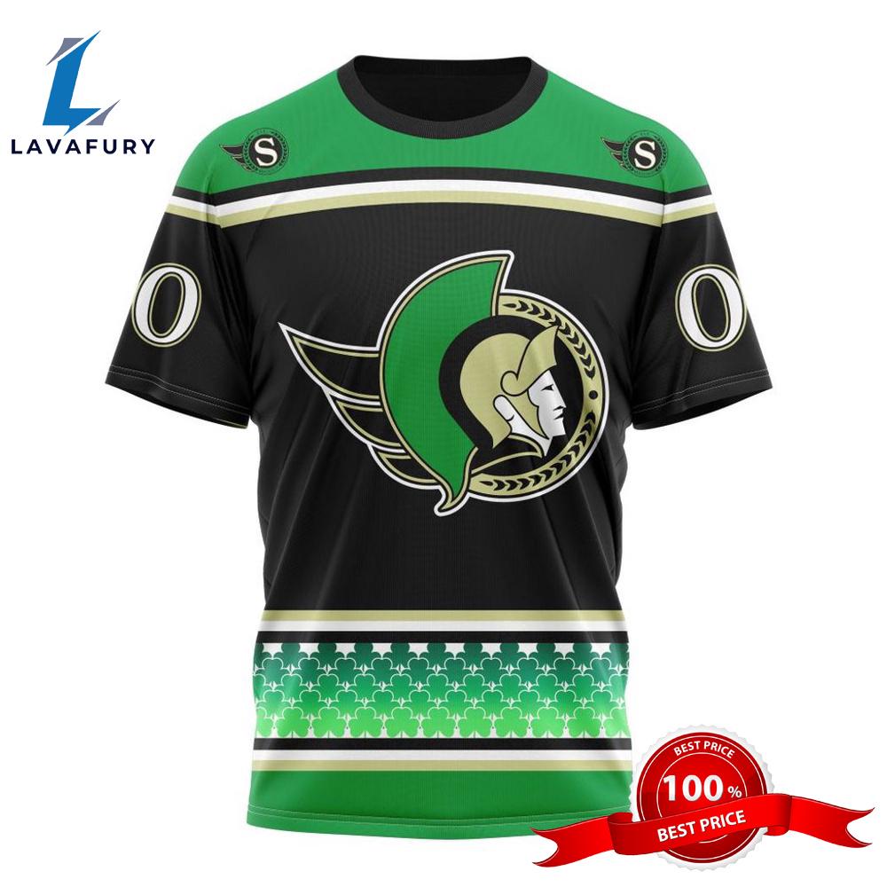 Personalized NHL Ottawa Senators Specialized Hockey Celebrate St Patrick's Day All Over Print Shirts