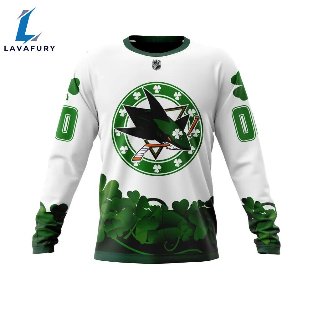 San Jose Sharks Happy St.Patrick Days Jersey Long Sleeved Sweatshirt