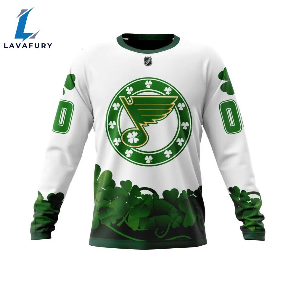 St. Louis Blues Happy St.Patrick Days Jersey Long Sleeved Sweatshirt
