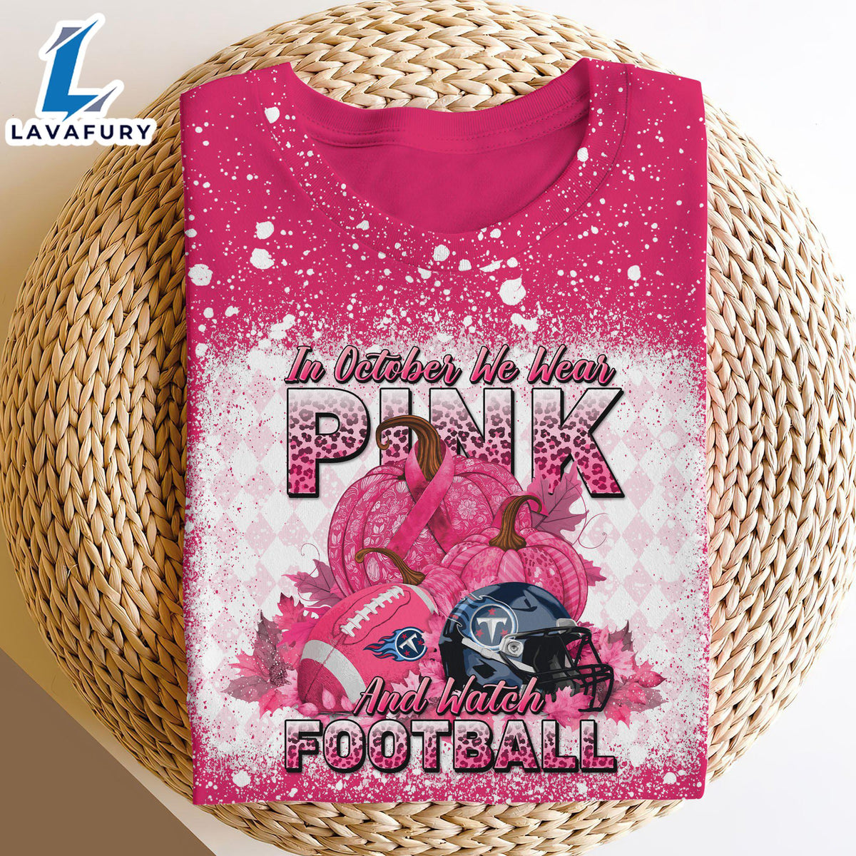 Tennessee Titans Bleached Cancer Awareness, Sport Shirts For Fan Gift Summer