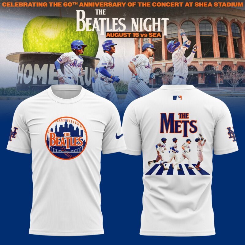 New York Mets x The Beatles Limited Editions 2025 T-Shirt