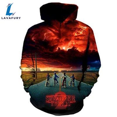 Unisex Tv Series Hoodies Stranger Things Season 3 Pullover 3D Print Jacket Sweatshirt
